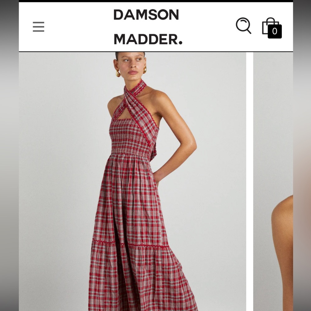 ISO ISO!!! Damson Madder Pia Midi Dress Red Checkered!!!